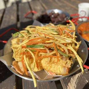 Homemade Handmade Fried Set (L) - a lot of squid (a plus), crispy &amp; yummy kimari &amp; sweet potato!