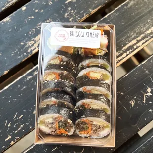 Jopok Bulgogi Kimbap - loved it! Textures &amp; flavors
