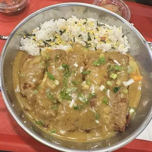 Curry rice with fish katsu