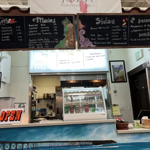 The front of the stand.