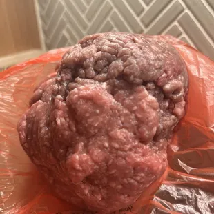 Old meat mixed with fresher meat