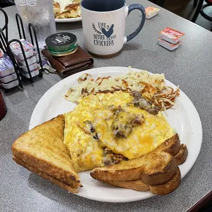 Cheeseburger omelette