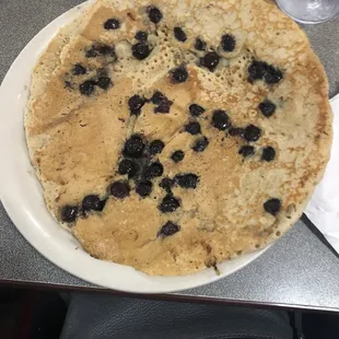 Huge blueberry pancake