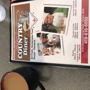 Diner and coffee on a Saturday morning...