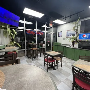 the inside of the restaurant