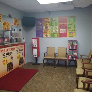 Nothing fancy, just a counter and waiting area.