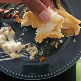 Catfish falling apart. Soggy