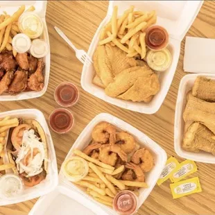 a variety of food items