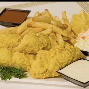 fish and chips, food