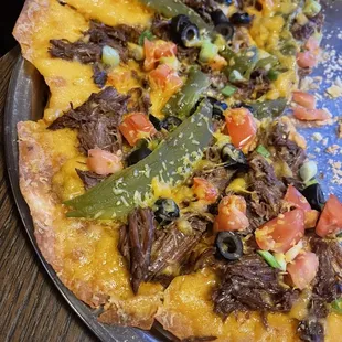 The overcooked mexican pizza!