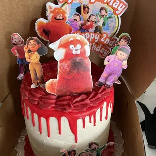 Turning red theme cake