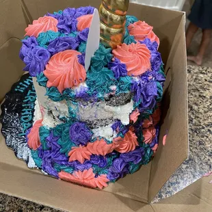 a cake in a box