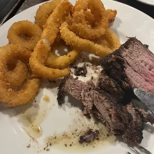 Large filet ordered medium. A bit overcooked.