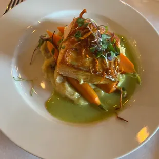 a plate of food on a table