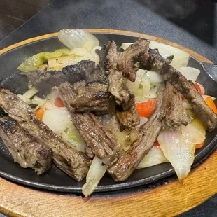 Beef fajitas