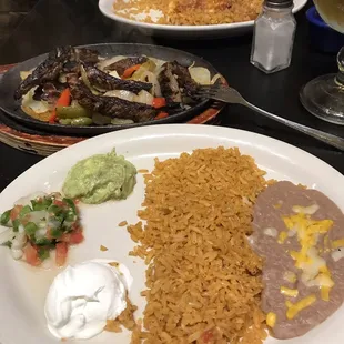 Beef fajitas were good.