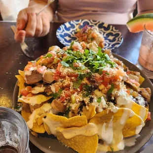 Nachos with chicken
