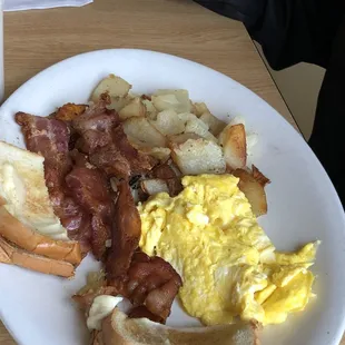 2 Eggs, American Fries, Bacon, and Toast