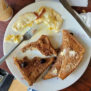 Could not eat even half of French toast it was so cold and hard.