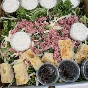 The Family size House salad with ranch