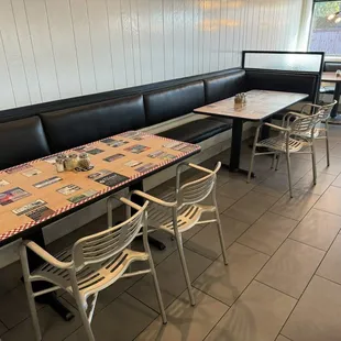 Table seating for us larger folks.