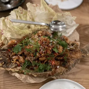 Fried fish was so flavorful and filling