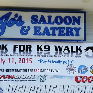 Sponsors of the K9 walk! See you July 11.