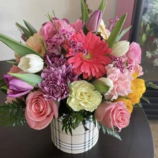 Gorgeous spring-time birthday arrangement