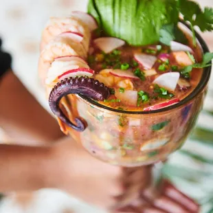 Seafood Coctel! Make it Campechano with Octopus.