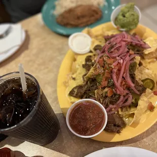 a plate of mexican food