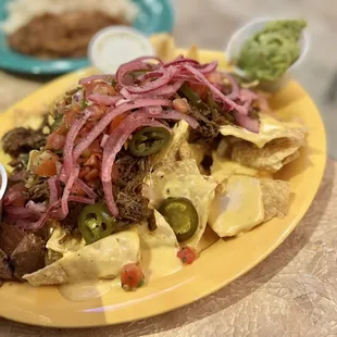 a plate of nachos
