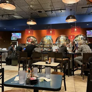 people sitting at tables