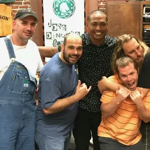 Picture from Bryan Rupp's headliner show 9/15/17.
(L-R) Campbell Shah, Jose Dynamite, Brey, Andrew Joyce,  &amp; Bryan Rupp.