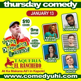 a poster for a comedy show