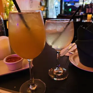 Happy Hour - peach sangria and Moscow mule 10/23