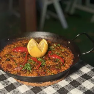 paella, food