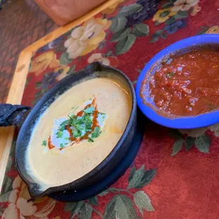 Green chili Hatch Green Chile Queso Dip and Salsa