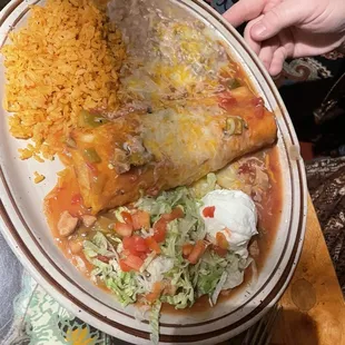 Chimichanga rice &amp; beans