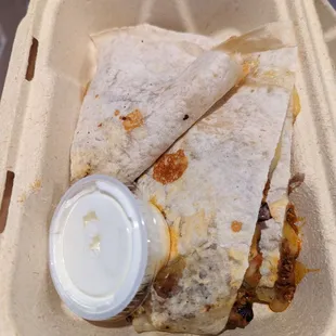 Soy chorizo quesadilla