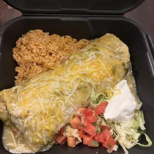 Chicken burrito perfection.