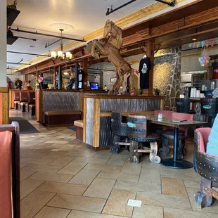 the inside of a restaurant