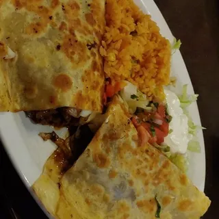 Steak and Mushroom Fajita Quesadilla