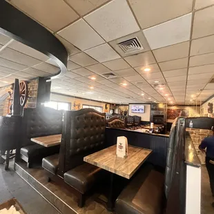 the inside of a restaurant