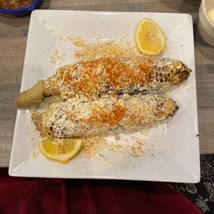 Mexican street corn!! And I get two!! So amazing my favorite