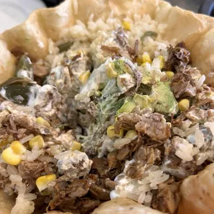 Crispy carnitas bowl