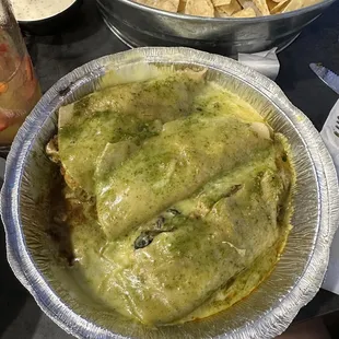 Chicken &amp; Spinach Enchiladas