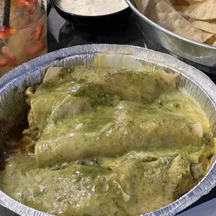 Spinach and Chicken Enchiladas