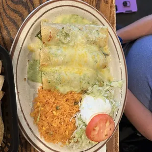 Chicken and Spinach Enchiladas