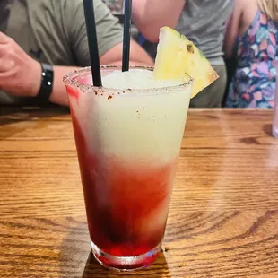 Ordered a frozen lime margarita and this is what I got