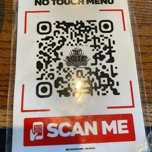 New no touch menu.